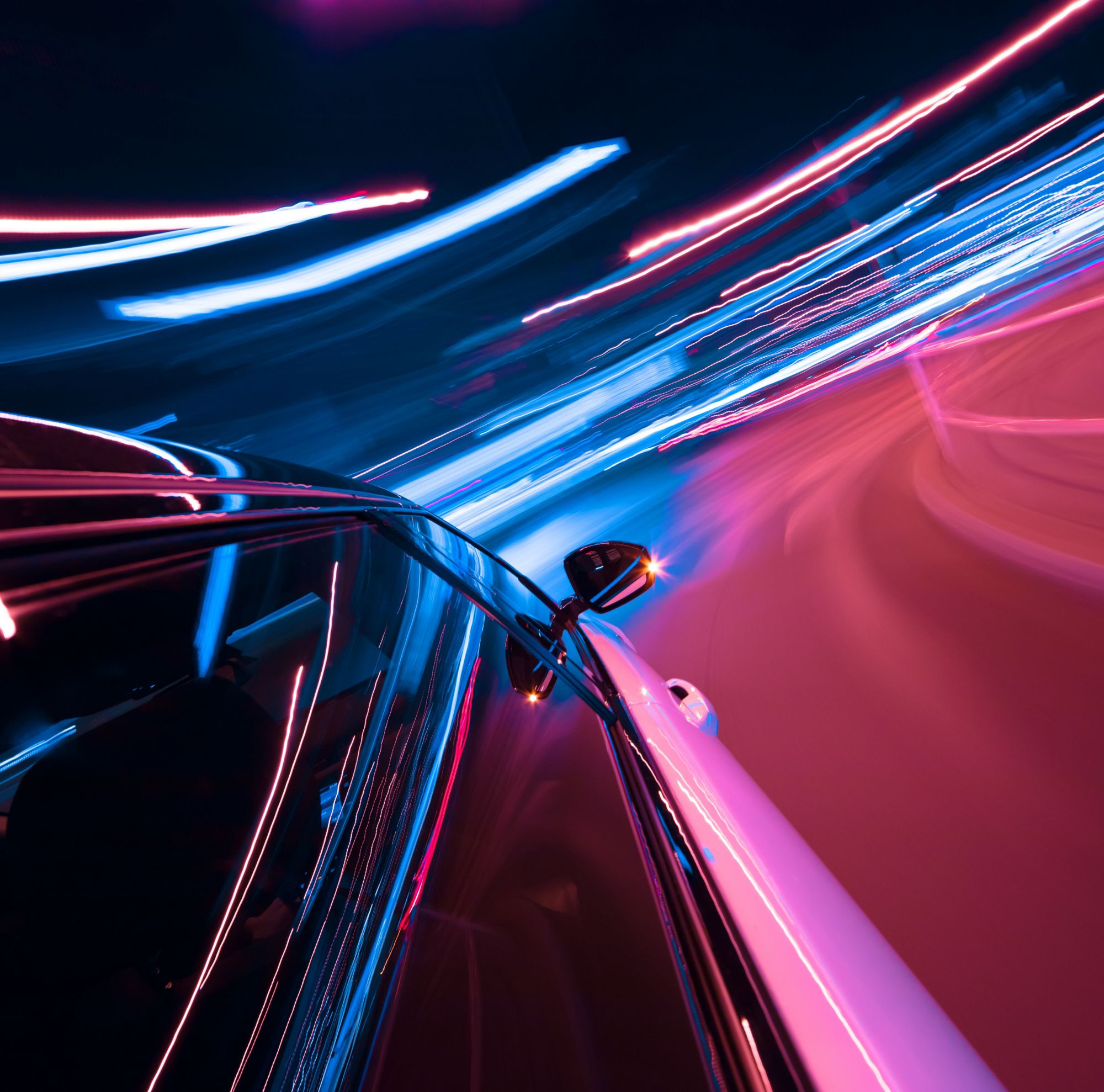 car driving with light  